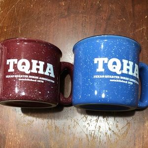 2each M Ware TQHA Red and Blue MUGS